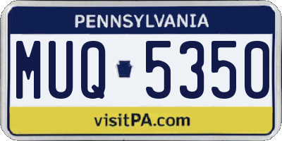 PA license plate MUQ5350