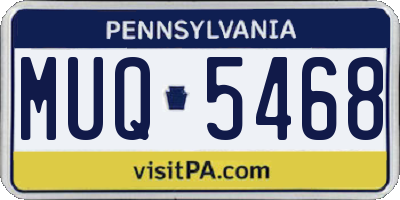PA license plate MUQ5468