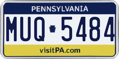 PA license plate MUQ5484