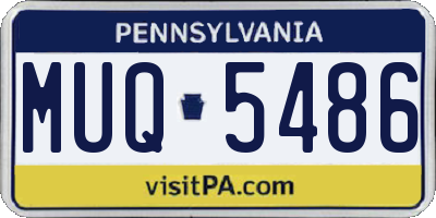 PA license plate MUQ5486