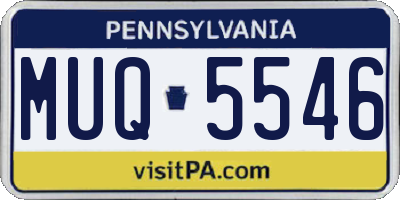 PA license plate MUQ5546
