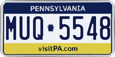 PA license plate MUQ5548
