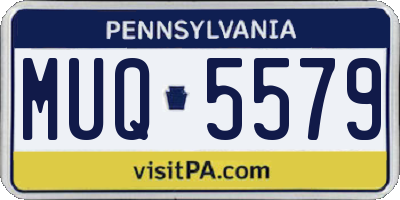 PA license plate MUQ5579