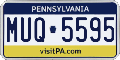 PA license plate MUQ5595