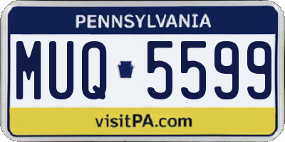 PA license plate MUQ5599