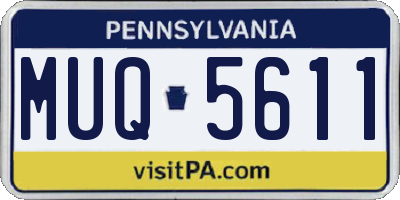 PA license plate MUQ5611