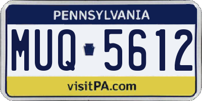 PA license plate MUQ5612