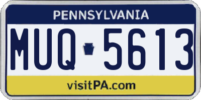 PA license plate MUQ5613