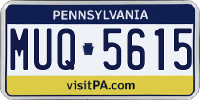 PA license plate MUQ5615
