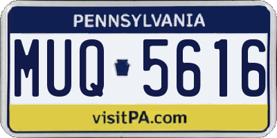 PA license plate MUQ5616