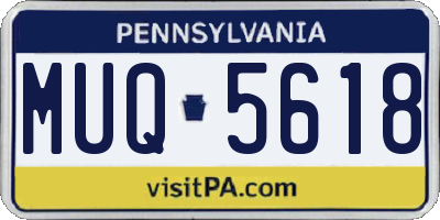 PA license plate MUQ5618