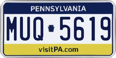 PA license plate MUQ5619