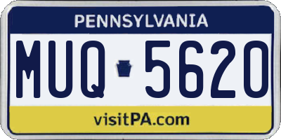 PA license plate MUQ5620