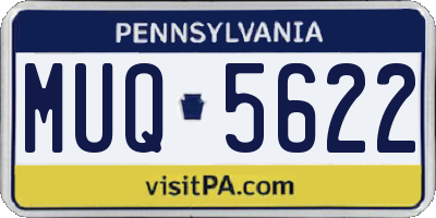 PA license plate MUQ5622