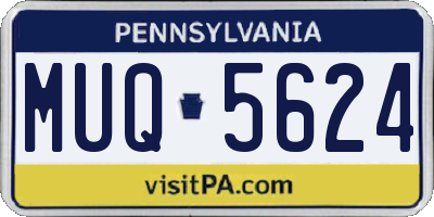 PA license plate MUQ5624