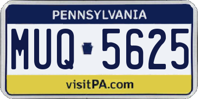 PA license plate MUQ5625