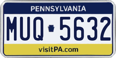 PA license plate MUQ5632
