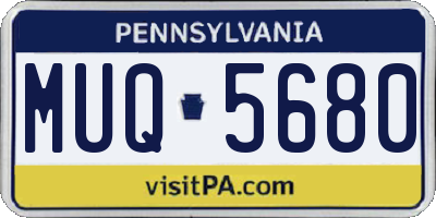 PA license plate MUQ5680