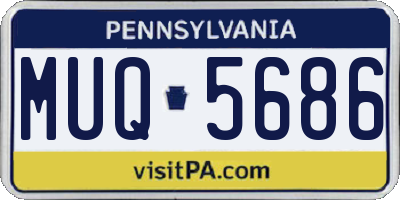 PA license plate MUQ5686