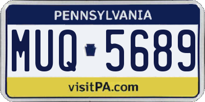 PA license plate MUQ5689