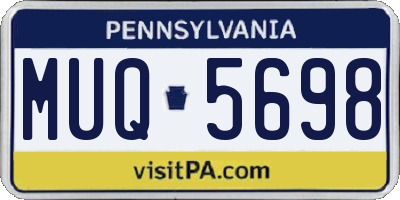 PA license plate MUQ5698