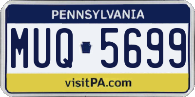 PA license plate MUQ5699