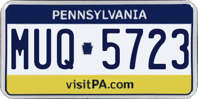 PA license plate MUQ5723