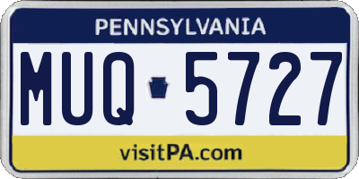 PA license plate MUQ5727