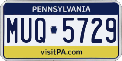 PA license plate MUQ5729