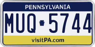 PA license plate MUQ5744