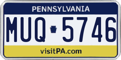 PA license plate MUQ5746