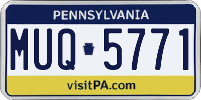 PA license plate MUQ5771