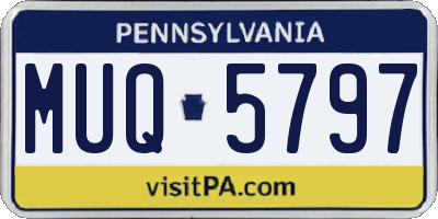 PA license plate MUQ5797