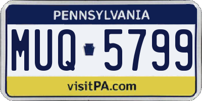 PA license plate MUQ5799
