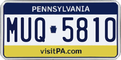 PA license plate MUQ5810
