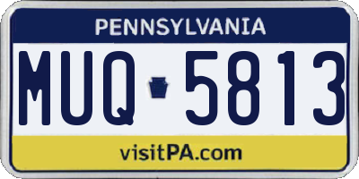 PA license plate MUQ5813