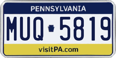 PA license plate MUQ5819