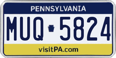 PA license plate MUQ5824