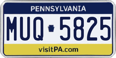 PA license plate MUQ5825