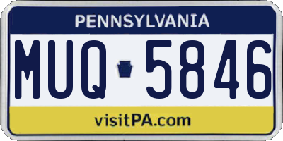 PA license plate MUQ5846