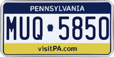 PA license plate MUQ5850