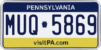 PA license plate MUQ5869