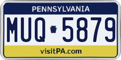 PA license plate MUQ5879