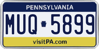 PA license plate MUQ5899