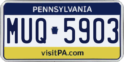 PA license plate MUQ5903