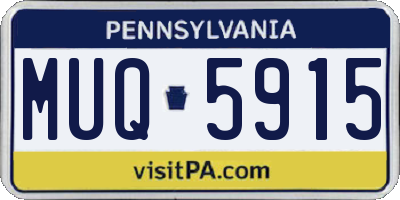 PA license plate MUQ5915