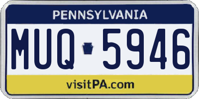 PA license plate MUQ5946