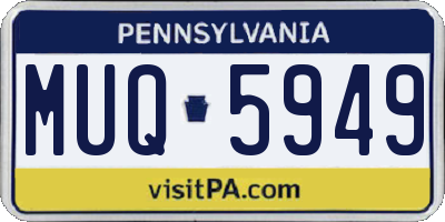 PA license plate MUQ5949