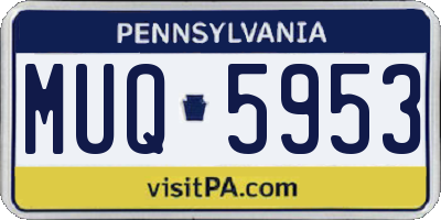 PA license plate MUQ5953