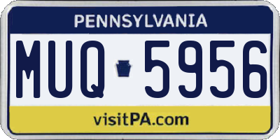 PA license plate MUQ5956